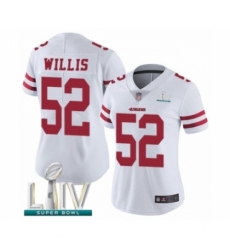 Women's San Francisco 49ers #52 Patrick Willis White Vapor Untouchable Limited Player Super Bowl LIV Bound Football Jersey