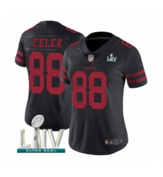 Women's San Francisco 49ers #88 Garrett Celek Black Vapor Untouchable Limited Player Super Bowl LIV Bound Football Jersey