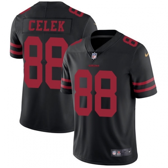 Youth Nike San Francisco 49ers #88 Garrett Celek Black Vapor Untouchable Limited Player NFL Jersey Youth Nike San Francisco 49ers #88 Garrett Celek Black Vapor Untouchable Limited Player NFL Jersey