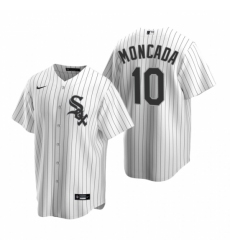 Men's Nike Chicago White Sox #10 Yoan Moncada White Home Stitched Baseball Jersey