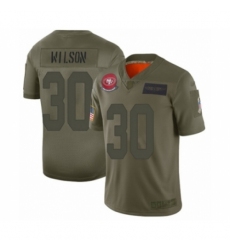 Men's San Francisco 49ers #30 Jeff Wilson Limited Camo 2019 Salute to Service Football Jersey