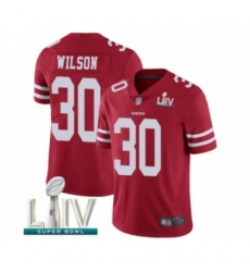 Men's San Francisco 49ers #30 Jeff Wilson Red Team Color Vapor Untouchable Limited Player Super Bowl LIV Bound Football Jersey