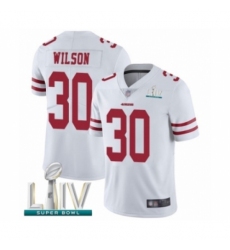 Men's San Francisco 49ers #30 Jeff Wilson White Vapor Untouchable Limited Player Super Bowl LIV Bound Football Jersey