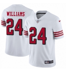 Men's Nike San Francisco 49ers #24 K'Waun Williams Limited White Rush Vapor Untouchable NFL Jersey