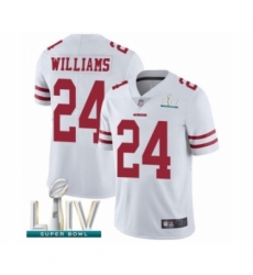 Men's San Francisco 49ers #24 K'Waun Williams White Vapor Untouchable Limited Player Super Bowl LIV Bound Football Jersey