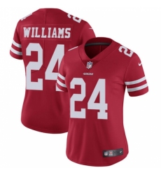Women's Nike San Francisco 49ers #24 K'Waun Williams Red Team Color Vapor Untouchable Limited Player NFL Jersey