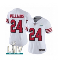 Women's San Francisco 49ers #24 K'Waun Williams Limited White Rush Vapor Untouchable Super Bowl LIV Bound Football Jersey