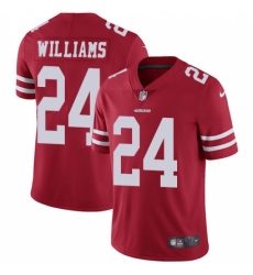 Youth Nike San Francisco 49ers #24 K'Waun Williams Red Team Color Vapor Untouchable Limited Player NFL Jersey