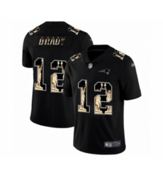 Men's New England Patriots #12 Tom Brady Limited Black Statue of Liberty Football Jersey