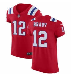 Men's Nike New England Patriots #12 Tom Brady Red Alternate Vapor Untouchable Elite Player NFL Jersey