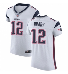 Men's Nike New England Patriots #12 Tom Brady White Vapor Untouchable Elite Player NFL Jersey