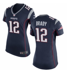 Women's Nike New England Patriots #12 Tom Brady Game Navy Blue Team Color NFL Jersey