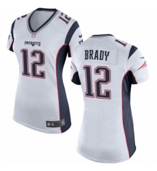 Women's Nike New England Patriots #12 Tom Brady Game White NFL Jersey