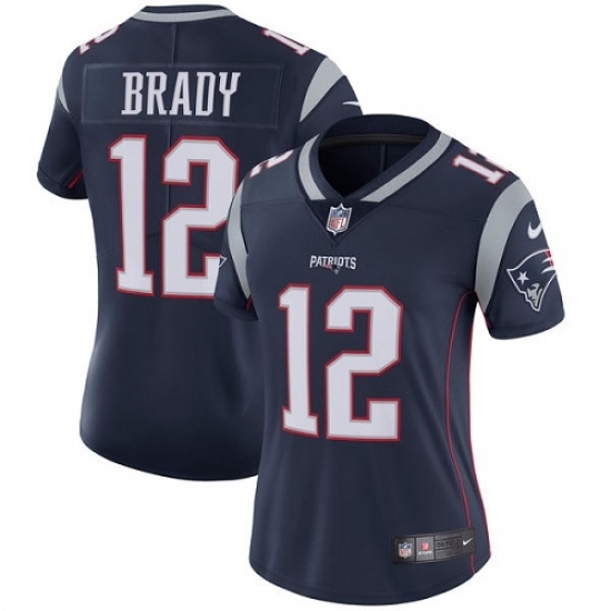 Women's Nike New England Patriots #12 Tom Brady Navy Blue Team Color Vapor Untouchable Limited Player NFL Jersey Women's Nike New England Patriots #12 Tom Brady Navy Blue Team Color Vapor Untouchable Limited Player NFL Jersey