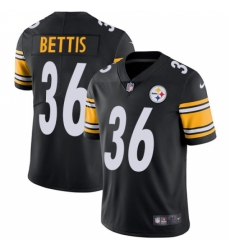 Men's Nike Pittsburgh Steelers #36 Jerome Bettis Black Team Color Vapor Untouchable Limited Player NFL Jersey