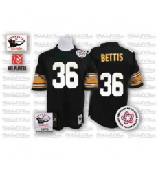 Mitchell And Ness Pittsburgh Steelers #36 Jerome Bettis Black Team Color Authentic Throwback NFL Jersey