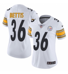 Women's Nike Pittsburgh Steelers #36 Jerome Bettis White Vapor Untouchable Limited Player NFL Jersey