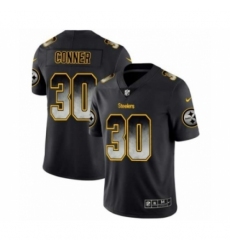 Men Pittsburgh Steelers #30 James Conner Black Smoke Fashion Limited Jersey