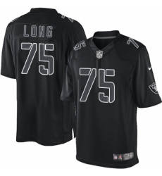 Men's Nike Oakland Raiders #75 Howie Long Limited Black Impact NFL Jersey