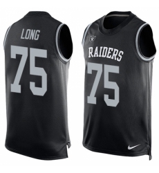Men's Nike Oakland Raiders #75 Howie Long Limited Black Player Name & Number Tank Top NFL Jersey