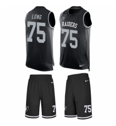 Men's Nike Oakland Raiders #75 Howie Long Limited Black Tank Top Suit NFL Jersey