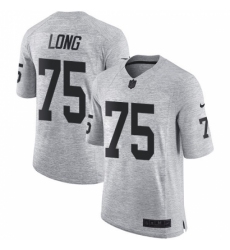 Men's Nike Oakland Raiders #75 Howie Long Limited Gray Gridiron II NFL Jersey