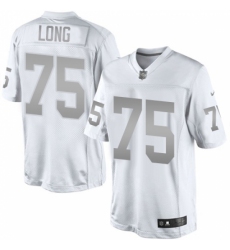 Men's Nike Oakland Raiders #75 Howie Long Limited White Platinum NFL Jersey