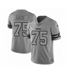 Men's Oakland Raiders #75 Howie Long Gray Team Logo Gridiron Limited Football Jersey