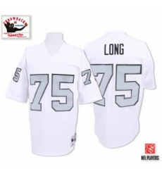 Mitchell And Ness Oakland Raiders #75 Howie Long White Silver No. Authentic NFL Jersey