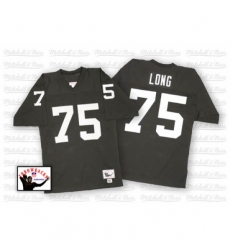 Mitchell and Ness Oakland Raiders #75 Howie Long Black Team Color Authentic NFL Throwback Jersey