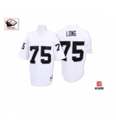 Mitchell and Ness Oakland Raiders #75 Howie Long White Authentic NFL Throwback Jersey