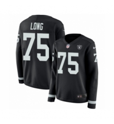 Women's Nike Oakland Raiders #75 Howie Long Limited Black Therma Long Sleeve NFL Jersey