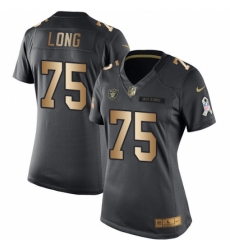 Women's Nike Oakland Raiders #75 Howie Long Limited Black/Gold Salute to Service NFL Jersey