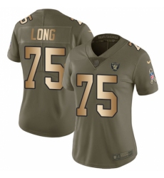 Women's Nike Oakland Raiders #75 Howie Long Limited Olive/Gold 2017 Salute to Service NFL Jersey