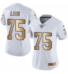 Women's Nike Oakland Raiders #75 Howie Long Limited White/Gold Rush NFL Jersey