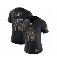 Women's Oakland Raiders #75 Howie Long Black Gold Vapor Untouchable Limited Football Jersey