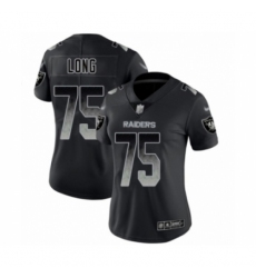 Women's Oakland Raiders #75 Howie Long Black Smoke Fashion Limited Football Jersey