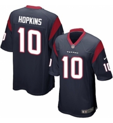 Men's Nike Houston Texans #10 DeAndre Hopkins Game Navy Blue Team Color NFL Jersey