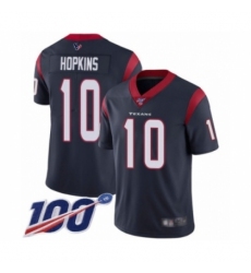 Men's Nike Houston Texans #10 DeAndre Hopkins Navy Blue Team Color Vapor Untouchable Limited Player 100th Season NFL Jersey