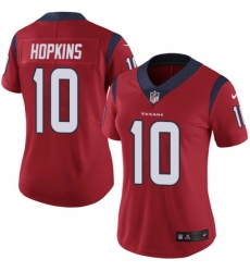 Women's Nike Houston Texans #10 DeAndre Hopkins Limited Red Alternate Vapor Untouchable NFL Jersey