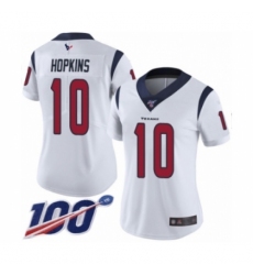 Women's Nike Houston Texans #10 DeAndre Hopkins White Vapor Untouchable Limited Player 100th Season NFL Jersey