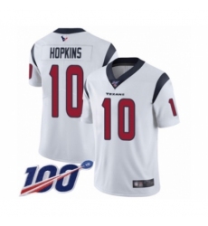 Youth Nike Houston Texans #10 DeAndre Hopkins White Vapor Untouchable Limited Player 100th Season NFL Jersey