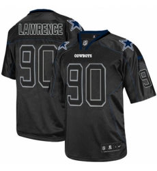 Men's Nike Dallas Cowboys #90 Demarcus Lawrence Elite Lights Out Black NFL Jersey