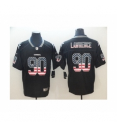 Men's Nike Dallas Cowboys #90 Demarcus Lawrence Limited Black Rush USA Flag NFL Jersey