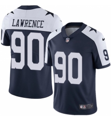 Men's Nike Dallas Cowboys #90 Demarcus Lawrence Navy Blue Throwback Alternate Vapor Untouchable Limited Player NFL Jersey