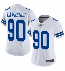 Women's Nike Dallas Cowboys #90 Demarcus Lawrence White Vapor Untouchable Limited Player NFL Jersey