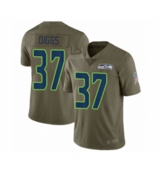 Men's Seattle Seahawks #37 Quandre Diggs Limited Olive 2017 Salute to Service Football Jersey