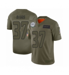 Men's Seattle Seahawks #37 Quandre Diggs Limited Olive 2019 Salute to Service Football Jersey