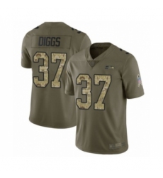 Men's Seattle Seahawks #37 Quandre Diggs Limited Olive Camo 2017 Salute to Service Football Jersey