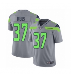 Men's Seattle Seahawks #37 Quandre Diggs Limited Silver Inverted Legend Football Jersey